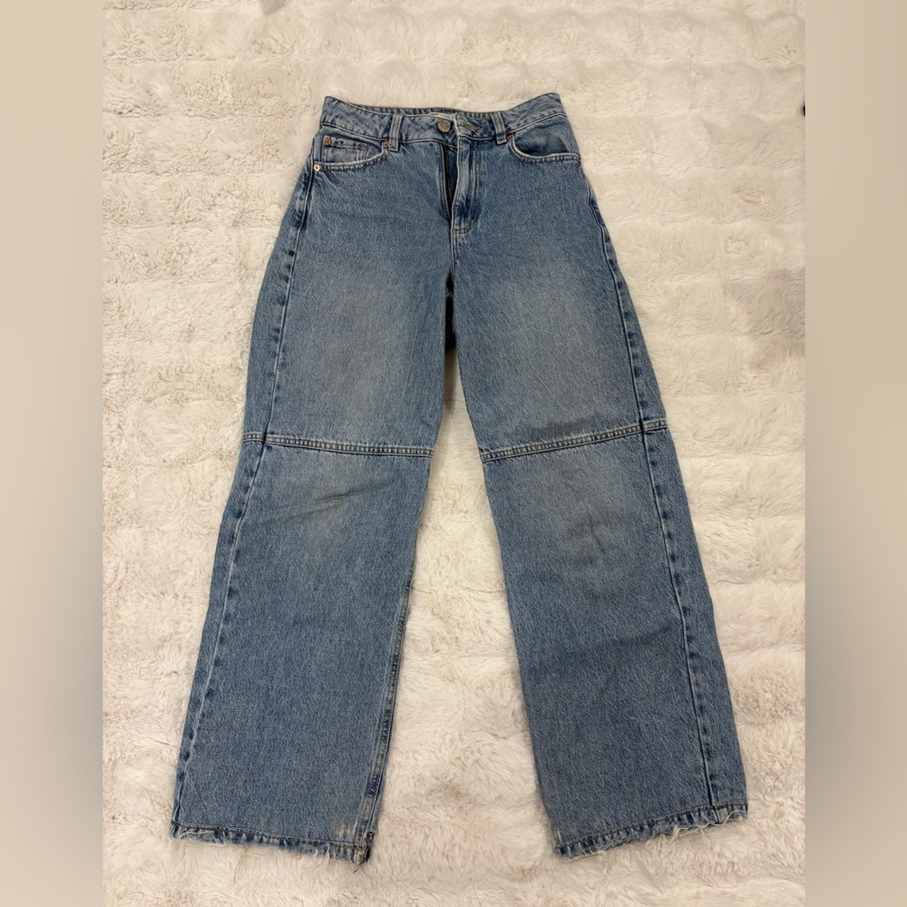 Garage Light Blue Straight Leg Jeans